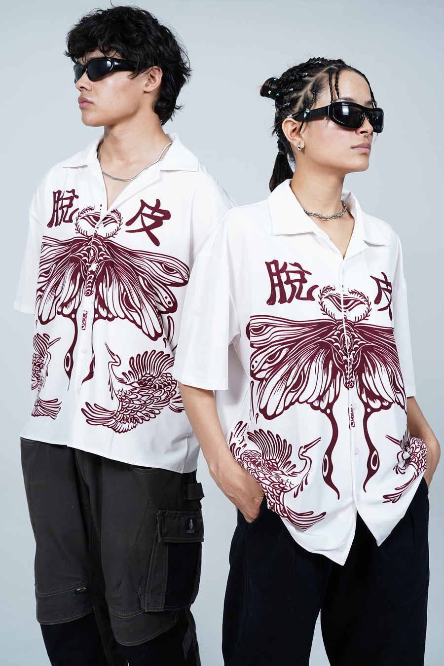Japanese Inspired Art White Shirt