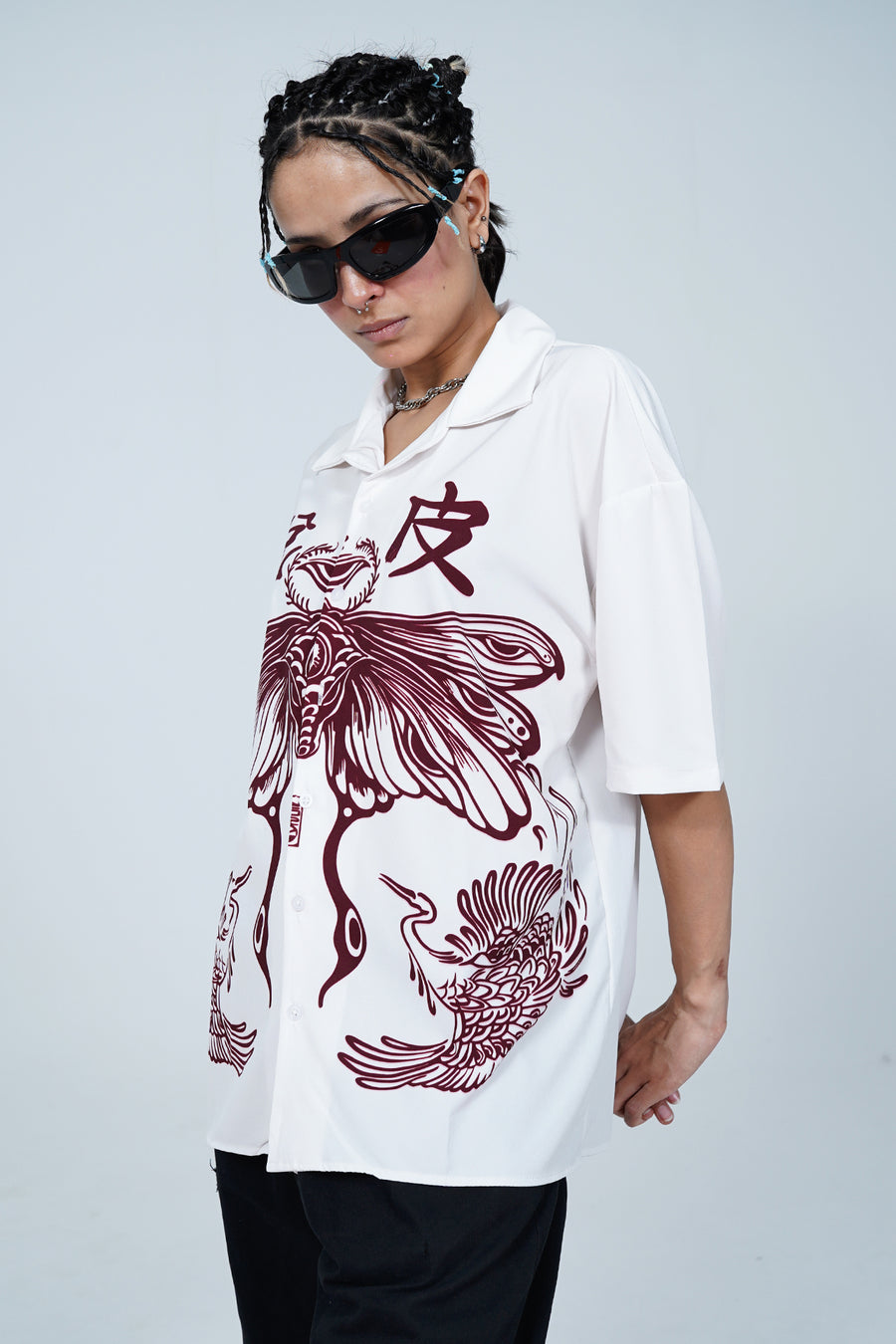 Japanese Inspired Art White Shirt